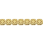 TOPGRILLZ 10mm Iced Out Full 5A Cubic Zirconia Square Charm Bracelet Bling CZ Tennis Chain With Box Clasp For Men Women Jewelry