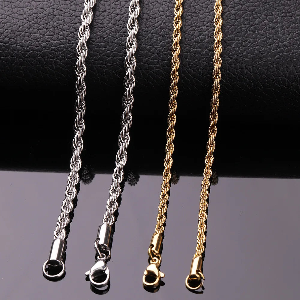 Rope Steel Pendant 316L Twisted Versatile