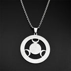 Hecate Wheel Pendant Necklace — Stainless Steel