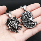 Classic Medusa Snake Pendant — Stainless Steel