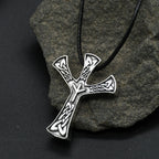 Viking Rune Algiz Pendant Necklace — Zinc Alloy