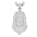 Iced Out Eagle Jesus Piece Pendant Necklace — Copper Alloy