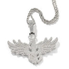 Men's Personality Is Cool, Ha's New Large Wing Pendant, Copper Inlaid Zircon Fashionable Street Necklace Trend