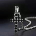 CAOSHI Four Color Available Cross Pendant Necklace for Women/Men Hip Hop Party Jewelry Fashion Brilliant CZ Stone
