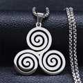 Viking Celtic Stainless Steel Pendant Necklace