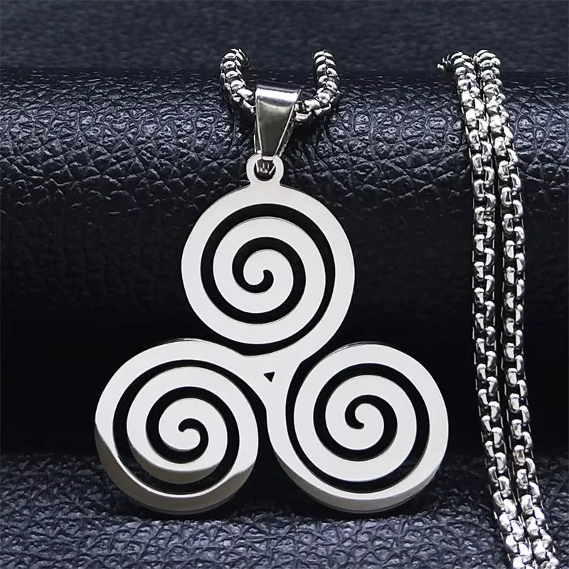 Viking Celtic Stainless Steel Pendant Necklace
