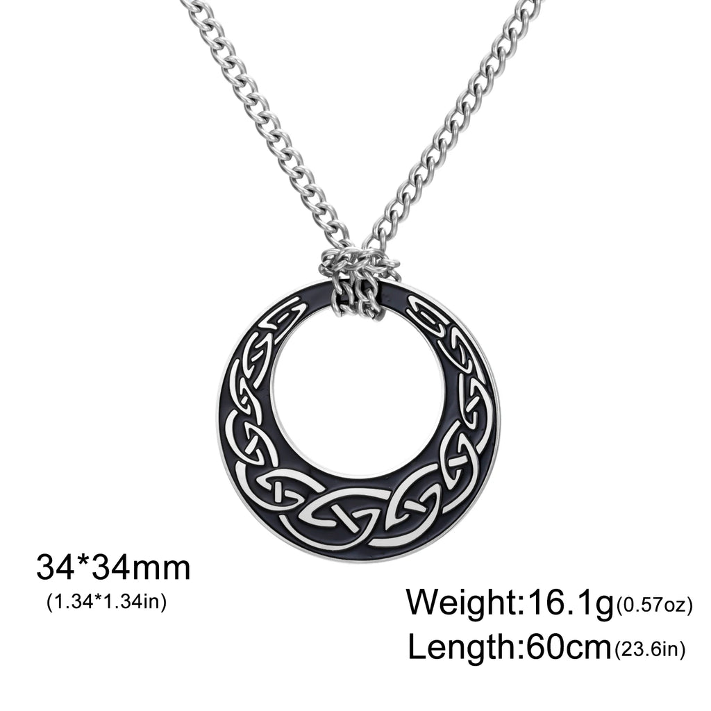Viking Witch Knot Amulet Pendant Necklace — Rope Chain