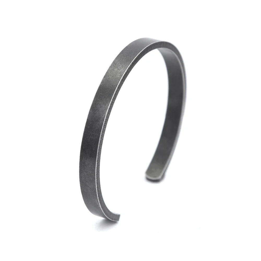 Black Cuff Bracelet — Stainless Steel
