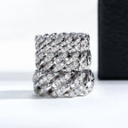 Iced Out Cuban Ring — 925 Silver
