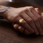 CZ North Star Signet Ring — Stainless Steel