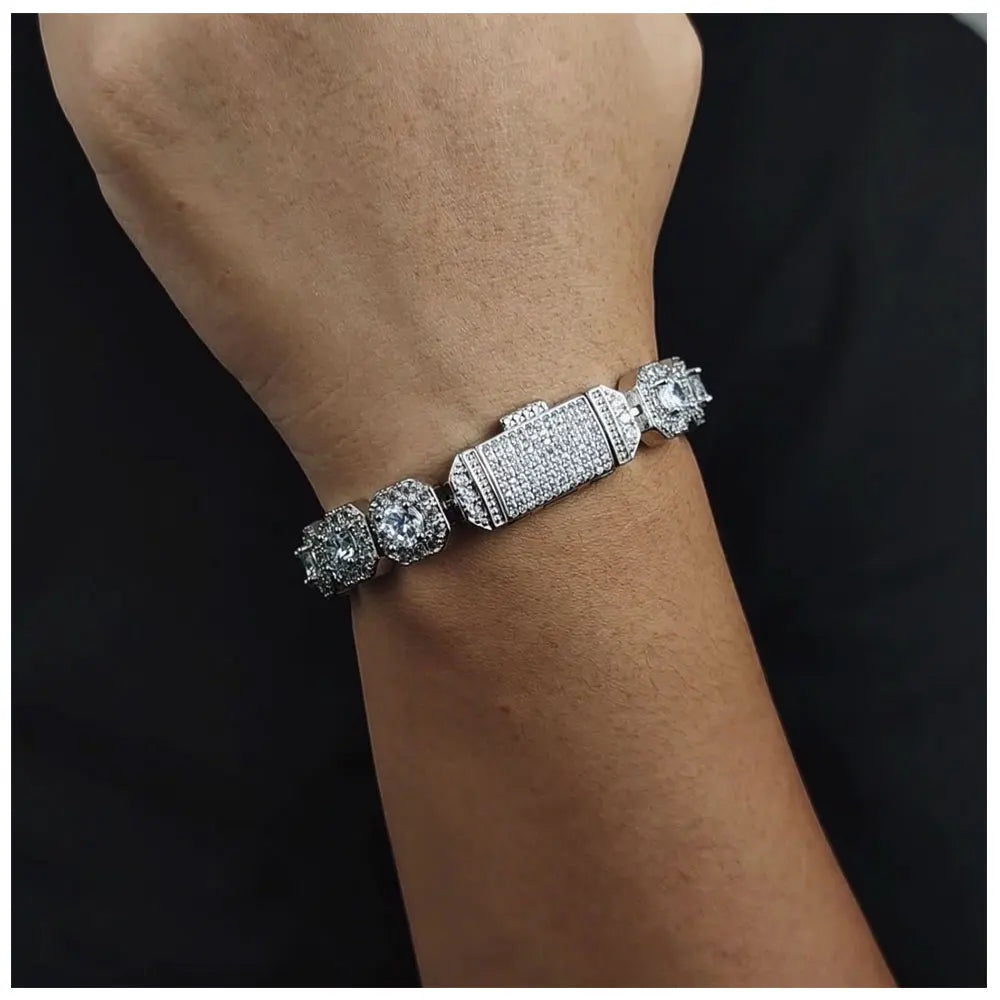 Iced Out Tennis Bracelet Stainless Steel 10/12MM