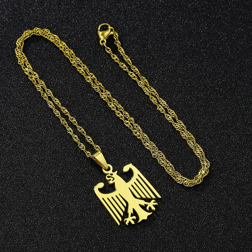 Germany Eagle Pendant Necklace — Stainless Steel