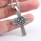 Viking Cross Pendant — Stainless Steel