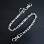 Biker Motorcycle Long Wallet Keychain — Stainless Steel