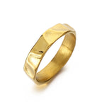 Thin Geometric Band Ring — Stainless Steel