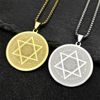 Archangel Gold Star Pendant Necklace — Stainless Steel