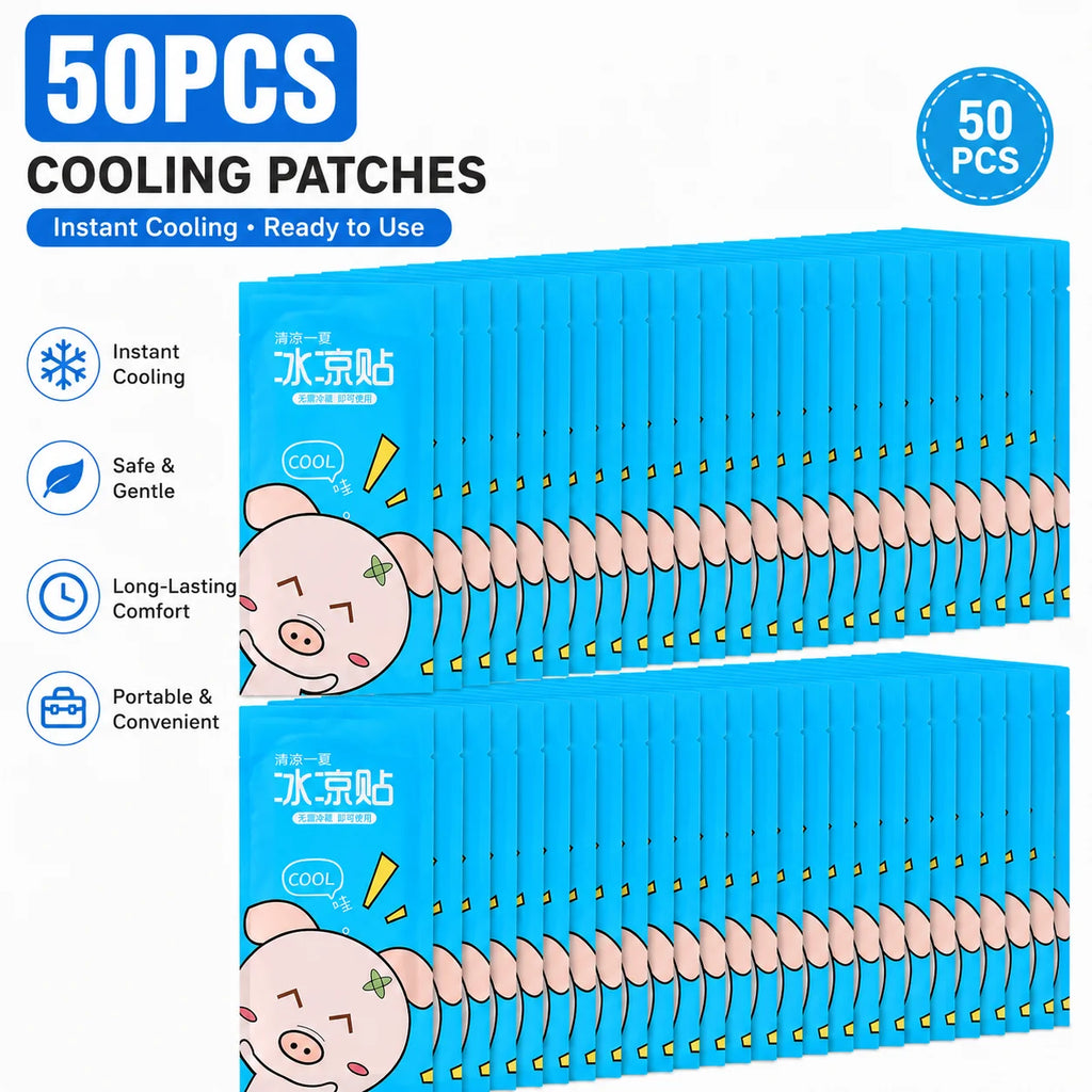 Cooling Gel Ice Sticker 10H Disposable Non Woven Patch for Summer Outdoor Camping Hiking Heat Relief Body Cooling Care