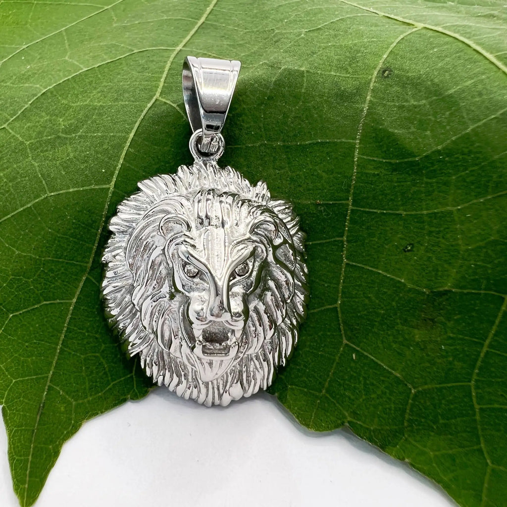 Lion Head Gold Pendant Necklace