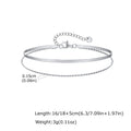 Minimal Blade Chain Bracelet Set — Stainless Steel