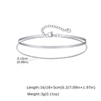 Minimal Blade Chain Bracelet Set — Stainless Steel