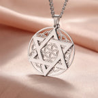 Flower of Life Star Pendant Necklace — Stainless Steel