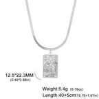 LIKGREAT Major Arcana Tarot Card Necklace Stainless Steel Snake Chain Necklace Vintage Amulet Moon/Sun/Star Tarot