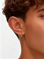Skeleton Huggie Hoop Earrings — Stainless Steel