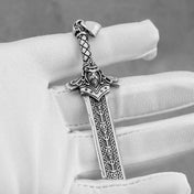 Viking Odin Sword Pendant Necklace — Stainless Steel