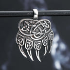 Viking Steel Pendant Vintage Unique Bear Claw