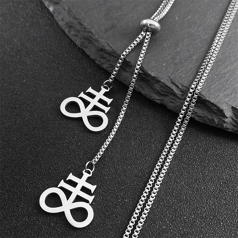 Leviathan Cross Pendant — Stainless Steel