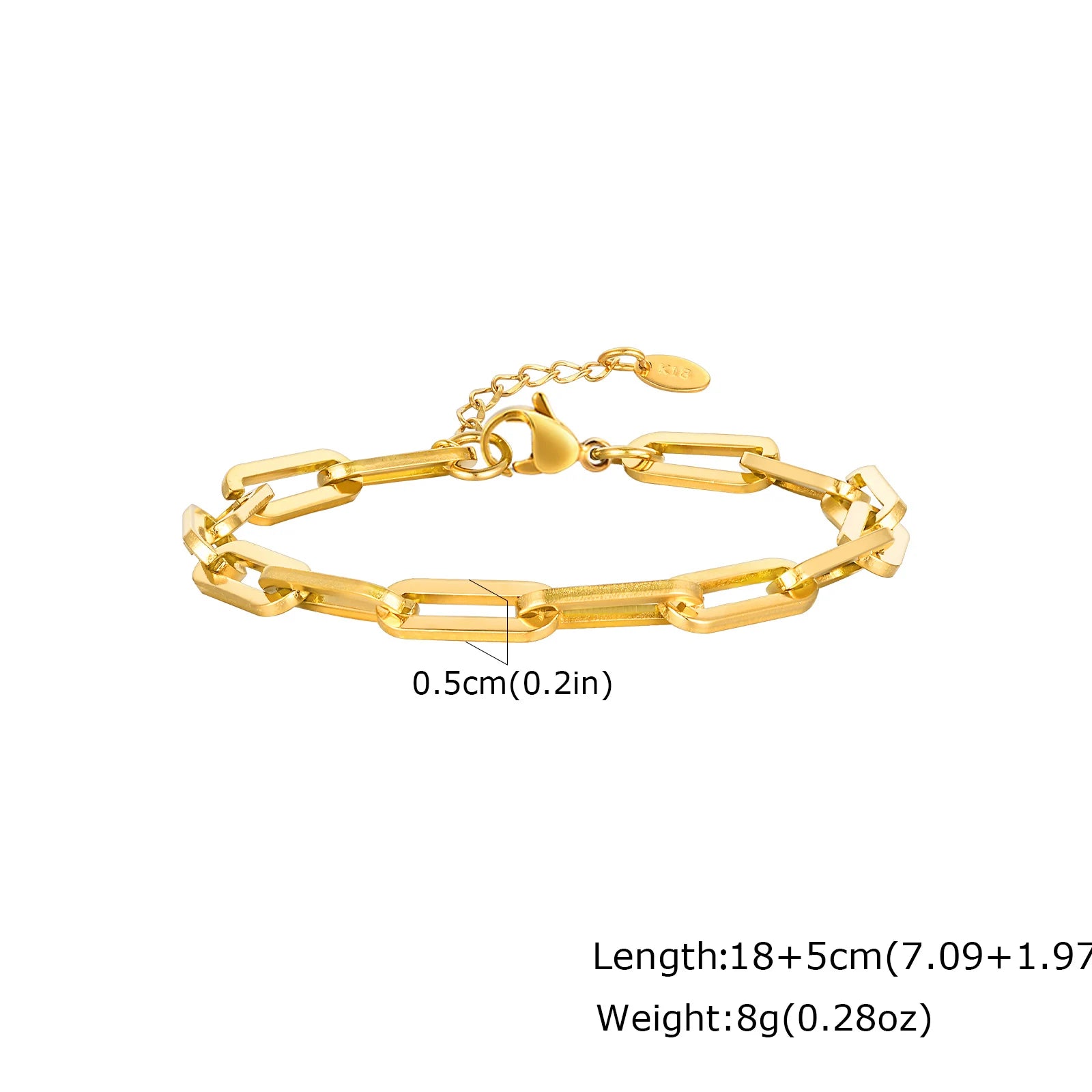 Gold Chunky Chain Bracelet — Stainless Steel