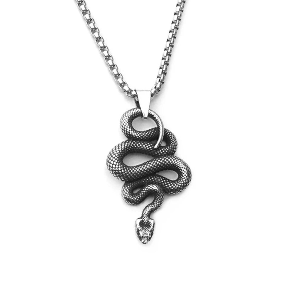 Snake Stainless Steel Pendant Necklace