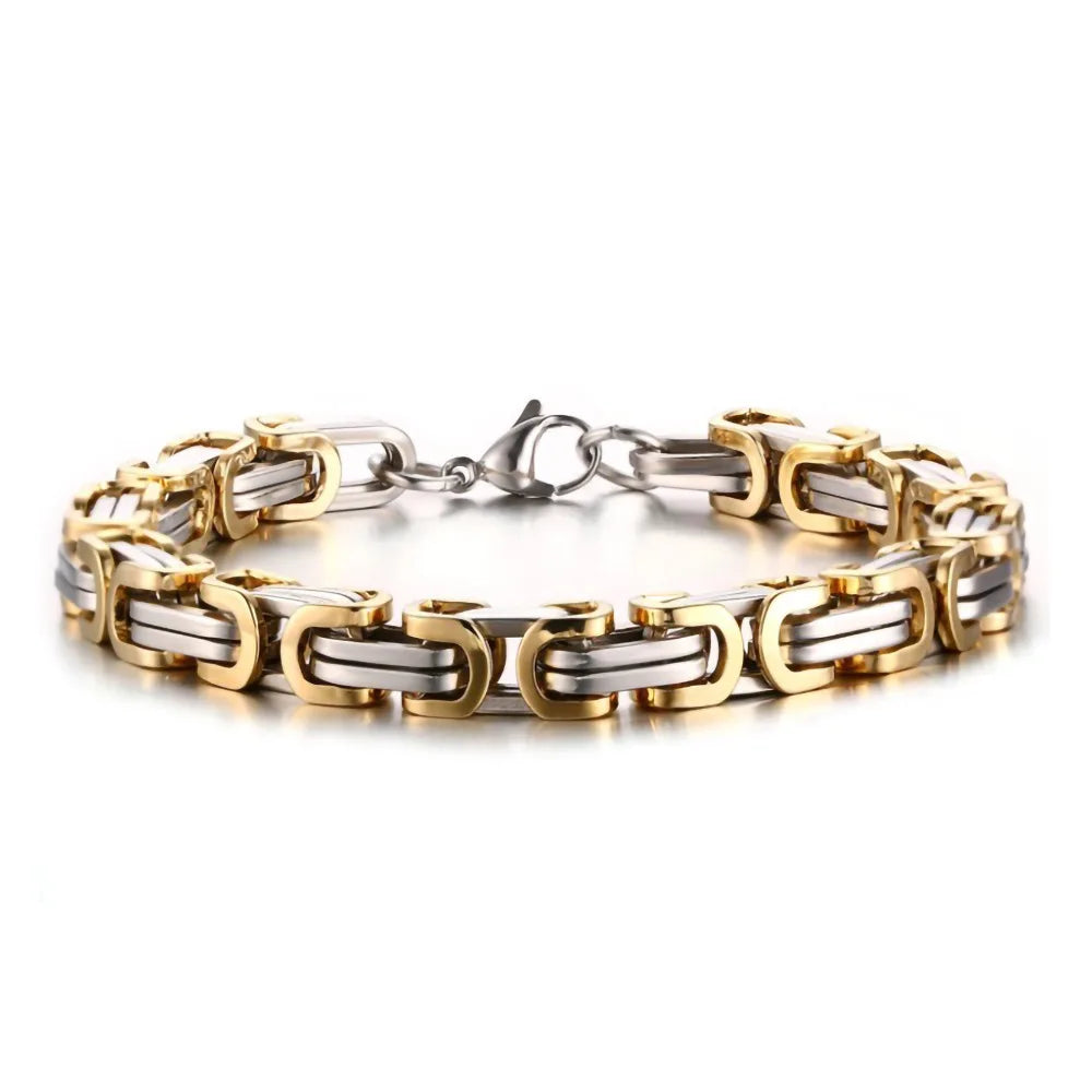 Motorcycle Steel Bracelet 8MM Biker Tough
