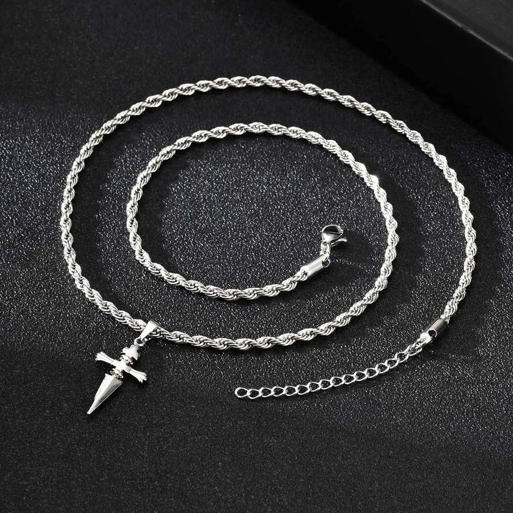 Sword Pendant Necklace — Stainless Steel