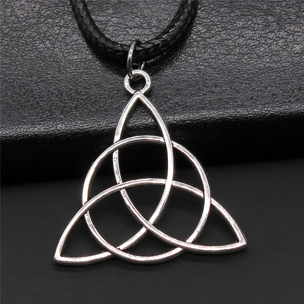 Triquetra Knot Statement Pendant Necklace