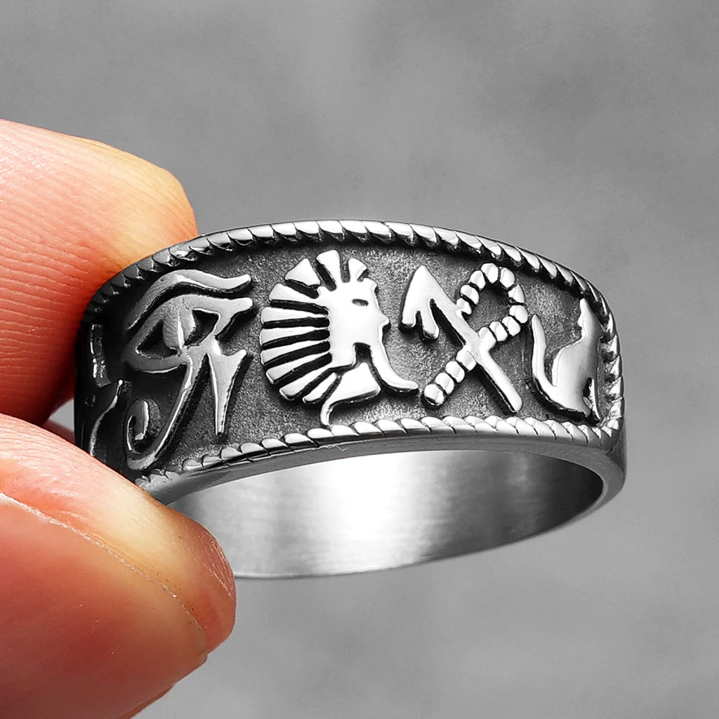 Egypt Pharaoh Eye Ring — Stainless Steel