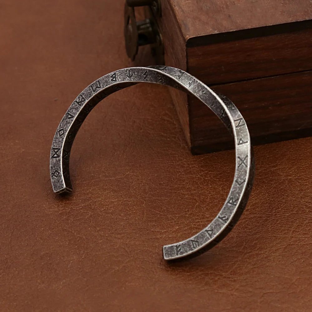 Mobius Rune Cuff Bracelet — Stainless Steel