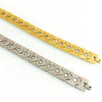 16mm Link Chain Stainless Steel Men's Bracelet Luxury Gold Color Matte Finish With Strong Magnets Therapy Man Bracelets