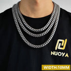 Stainless Steel Cuban Chain Necklace Miami 8/10/12MM