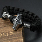 Mjölnir Thor's Hammer Norse Rune Bracelet — Stainless Steel