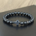 Crucifix Beaded Prayer Bracelet Stretch Religious Wristband