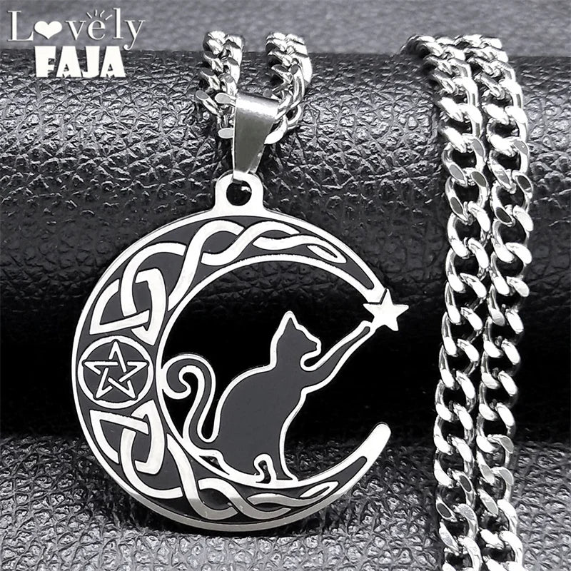 Gothic Celtic Knot Pendant Necklace — Stainless Steel
