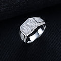 Iced Out Moissanite Ring — 925 Silver