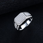 Iced Out Moissanite Ring — 925 Silver