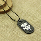 Hot Game Jewelry Mens Necklace Ghosts Dog Tag Pendant Army Nameplate for Duty Military Series with Weapons Call