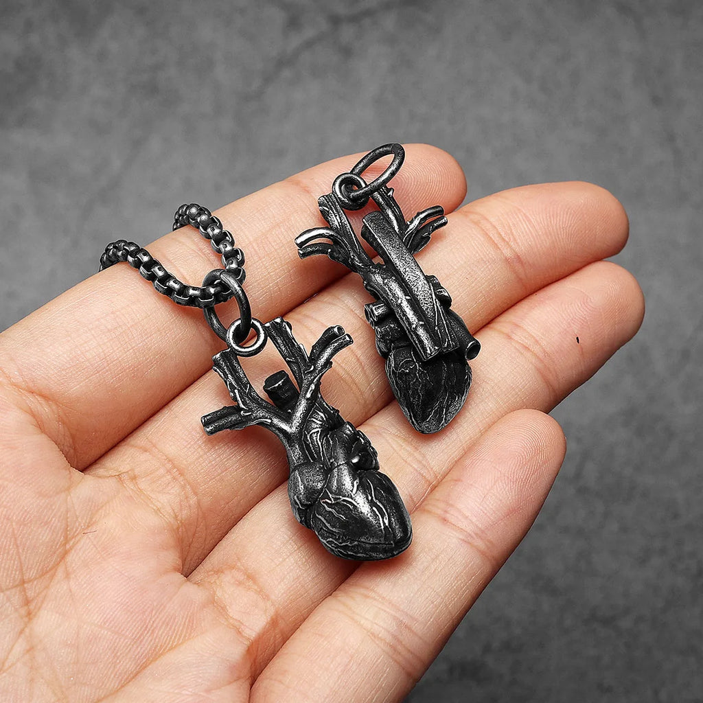 Heart Pendant Necklace — Stainless Steel
