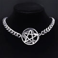 Star Snake Steel Pendant Gothic Witchcraft Satan