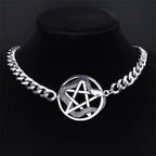 Star Snake Steel Pendant Gothic Witchcraft Satan