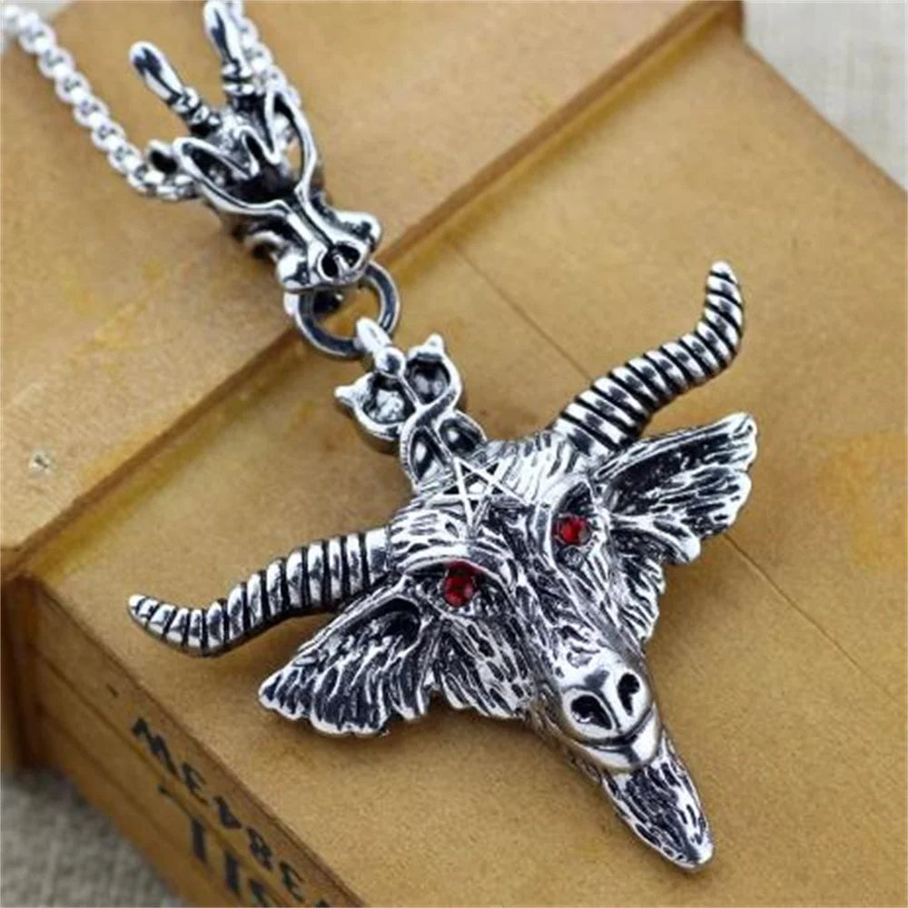 Gothic Inverted Cross Pendant Necklace