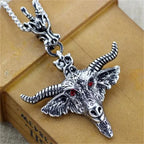 Gothic Inverted Cross Pendant Necklace